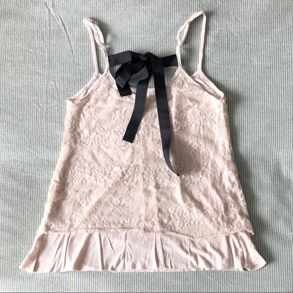 𝅺LAYERED lace tie back tank - Picture 1 of 10
